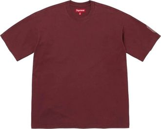 SUPREME FW26 Checkerboard Intarsia S/S Top Burgundy SUP-FW26-061-BGD