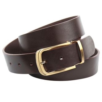 Anthoni Crown Lederg&uuml;rtel ANTHONI CROWN, Herren, Gr. 90, braun (dunkelbraun), Leder, unifarben, G&uuml;rtel Lederg&uuml;rtel, Pflanzlich gegerbter Vollrindlederg&uuml;rtel