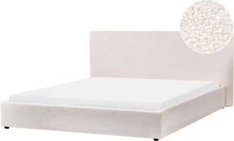 Beliani Waterbed Boucle LAVAUR 180 x 200 cm (EU Super King) Off-White