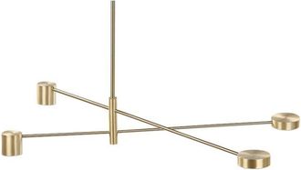 Beliani Lampadario in metallo dorato con 4 fuochi stile moderno Bandon