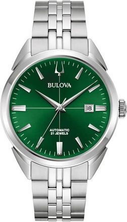 Bulova Sutton Quartz Green Dial Mens Watch 96B424