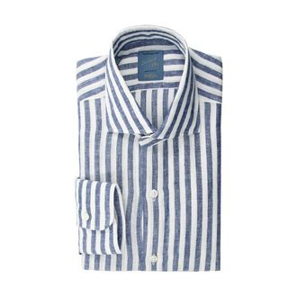 Barba Casual Shirts - Heren - Casual Overhemden - Blauw - S - Linnen - Overhemden