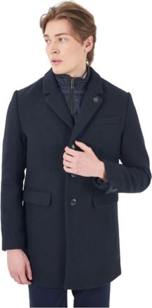 Yes-Zee YES Zee, Heren, Mantels, Blauw, Maat: XL Poliester