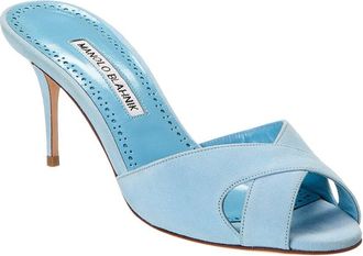 Manolo Blahnik Mumbimu 70 Suede Mule