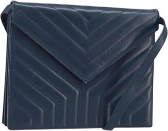 Saint Laurent Pre-owned Cross Body Bags, female, Blue, Size: ONE SIZE Pre-owned Vintage Shoulder Bag