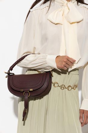 Chlo&eacute; Marcie Mini Bag, Womens, Burgundy