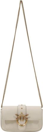 Pinko Pocket Love Bag One Simply - Dames - Schoudertassen - Wit - ONE Size - Leer - Tassen
