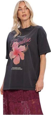 Catwalk Junkie Tops, Dames, Grijs, XS, Oversized Graphic T-Shirt