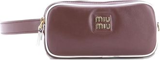 Miu Miu Softy Leather Small belt bag - Marrone