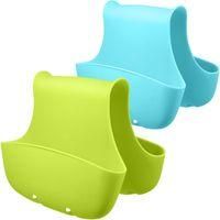 OEM Juego De 2 Esponjas De Fregadero De Doble Cara, Cesta De Pl&aacute;stico Para Jab&oacute;n Para Almacenamiento En La Cocina - Colores Aleatorios - Crezuo
