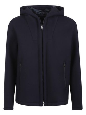 Herno Water-Repellent Viscose Jersey Hooded Jacket