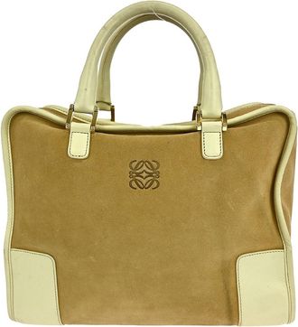 Loewe Amazona Bag Suede Brown Suede Handbag (Pre-Owned)