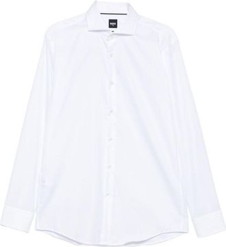 BOSS Formal White Button-Down Shirt With Tailored Fit