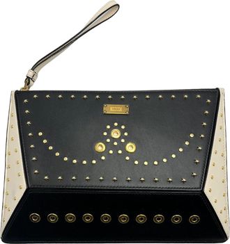 Bally Leor Suzy 6224791 Ladies Black Wrislet Clutch Calf Embossed