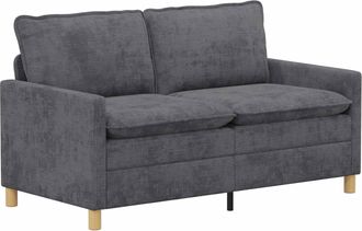vidaXL Sof&aacute; Gris Oscuro 156 X 81 X 87,5 Cm Poli&eacute;ster Vidaxl