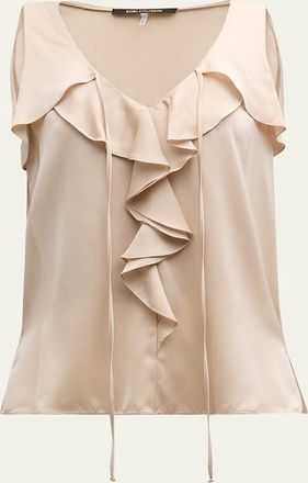 Kobi Halperin Demy Sleeveless Ruffle Blouse