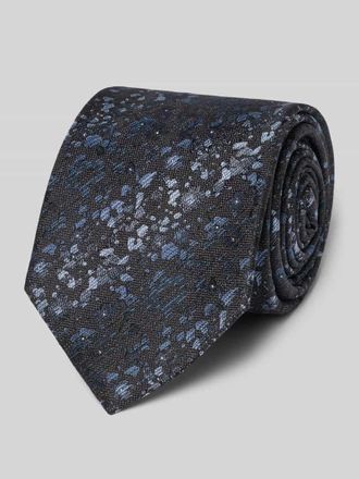 Monti Krawatte aus Seide im Allover-Look (7,5 cm) in Blau, Gr&ouml;&szlig;e 1