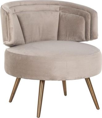 Richmond Interiors Designsessel Hazel - Beige Samt
