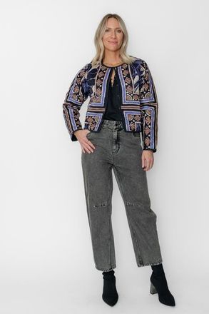 Central Park West Colette Reversible Quilted Jacket in Multi at Nordstrom, Size X-Small