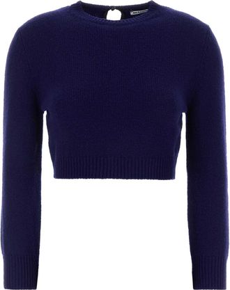Jil Sander Blue Wool Blend Sweater