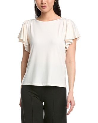 Anne Klein Cascade Flutter Sleeve Top