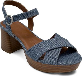 Aerosoles Charlye Ankle Strap Platform Sandal in Blue at Nordstrom Rack, Size 6.5