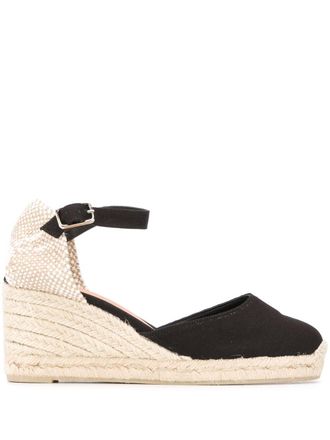 Castaner mid wedge heel espadrilles - Black