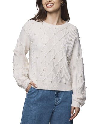Splendid Demi Pearl Wool-Blend Sweater