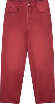 Arte Baggy Fade Red Faded Denim Jeans