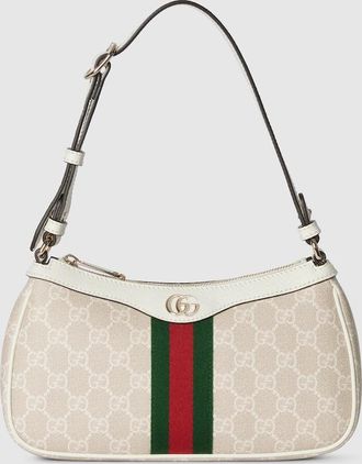 Gucci Ophidia Small Shoulder Bag, White, GG Canvas