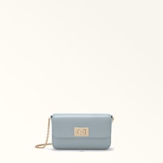 Furla 1927 Mini Bag M Nuvola Blue Textured Leather Woman