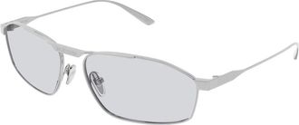 Balenciaga Zilver/Grijs Zonnebril - Heren - Zonnebrillen - Grijs - 63 MM - Accessoires