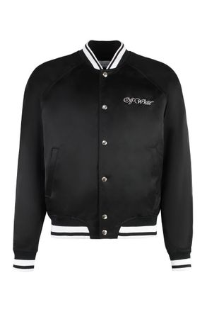 Off-white Satin Bomber Jacket