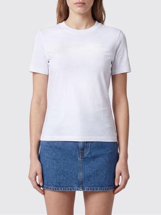 Versace Jeans Couture Slim Fit Cotton T-Shirt with Tone-on-Tone Embroidered Logo