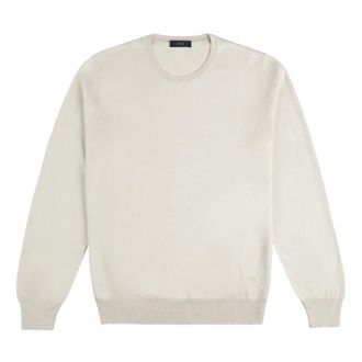 Fay Sweatshirts, male, Gray, Size: 2XL F.18 Crew Neck Sweater