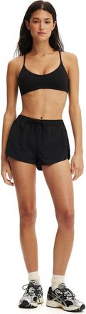 Cotton On Womens Active Ultra Soft Scoop V Crop in Black at Nordstrom, Size Medium