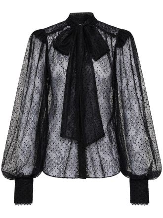 Rebecca Vallance Ethel semi-sheer blouse - Black