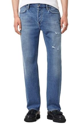 AllSaints Reid Straight Leg Jeans in Washed Indigo at Nordstrom, Size 32 X 30