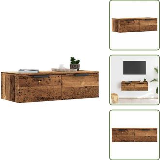 vidaXL Mobile in truciolato - vidaXL Mobile a Parete Legno Antico 68x30x20 cm in Legno Multistrato - Armadio antico