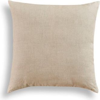 Solino Home Linen Pillow Cover 20 x 20 Inch for Dining Table, Holiday and Everyday Table Decor - Montauk in Natural at Nordstrom, Size Large