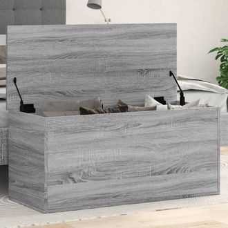 vidaXL Caja De Almacenaje Madera Ingenier&iacute;a Gris Sonoma 100x42x46 Cm Vidaxl