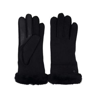UGG Gloves, female, Black, L, Black Sheepskin Gloves for Women