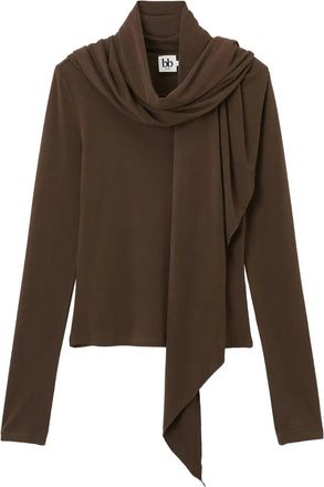 B+ab Gedrapeerde blouse - Bruin