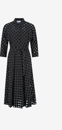 Akris Midi-Hemdkleid mit Ausschnitten Polka Dot