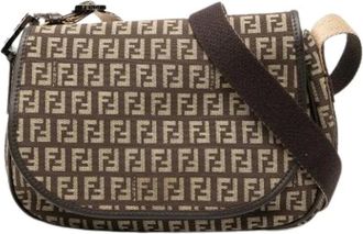 Fendi Pre-owned Cross Body Bags, female, Brown, Size: ONE SIZE Pre-owned Crossbody Bag
