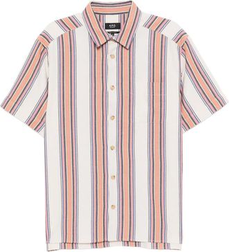 A.P.C. ROSS shirt - men - Cotton - M - Neutrals