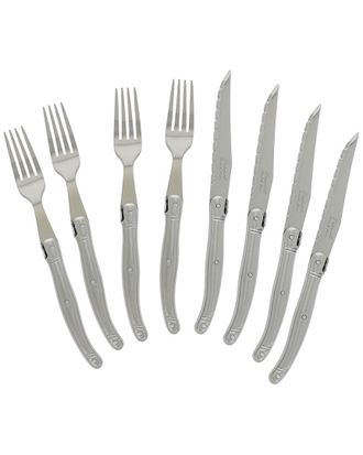 French Home 8Pc Laguiole Stainless Steel Steak Knife And Fork Set