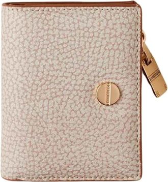 Borbonese Flap Wallet - Dames - Accessoires - Beige - Maat: ONE Size Zijde