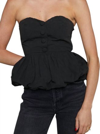 Maude Mckay Sweetheart Bustier Bubble Top In Black