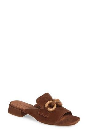 Pedro Garcia Enna Slide Sandal in Spice Plush Suede-Walnut at Nordstrom Rack, Size 8Us / 38Eu